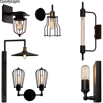 

Vintage Iron American Wall Lamp Modern Edison Wall Light Bedroom Hallway Sconce Retro Indoor Wall Lamp Reading bedside led lamp