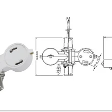 1000 pcs UL SGS нам GU24 круглые светодиодные лампы двухголовчатый держатели светильника 600 v 660 Вт 1015 3173 3321 18AWG