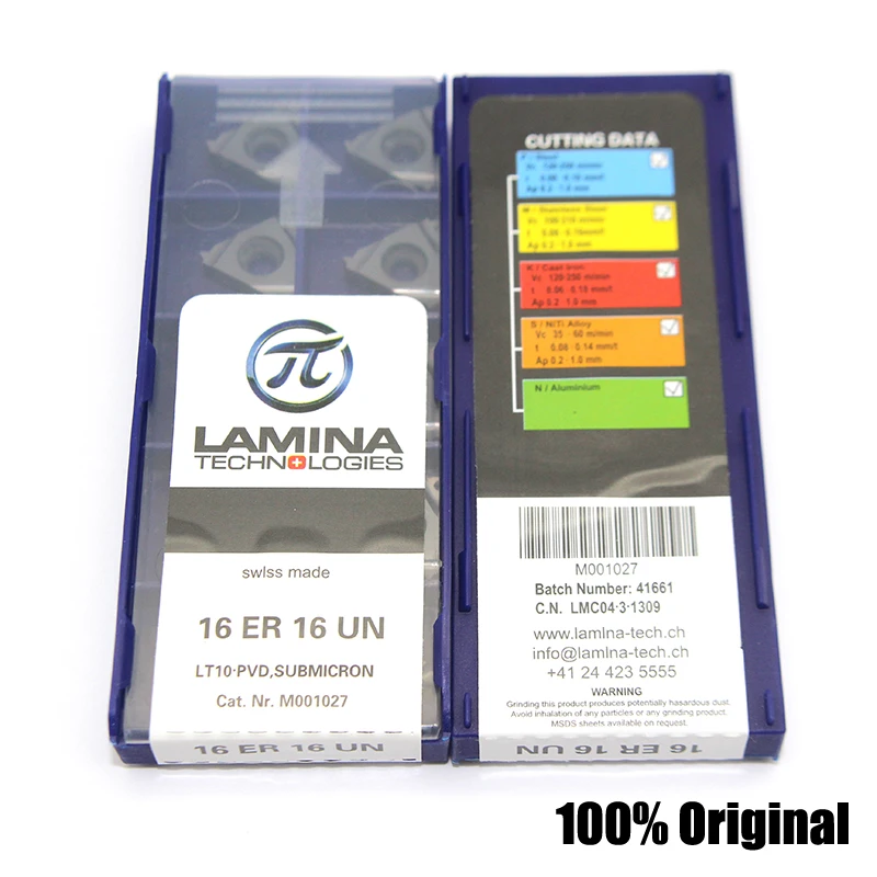 Original LAMINA 10pcs 16ER 16UN Tungsten Carbide Insert Thread Turning Tool Lathe Cutter CNC Cutting | Инструменты