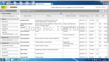 

Claas WebTIC Offline Repair manuals, wiring and hydraulic diagrams, etc 2016