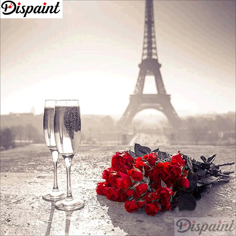 

Dispaint Full Square/Round Drill 5D DIY Diamond Painting "Flower tower" 3D Embroidery Cross Stitch 5D Home Decor A11656