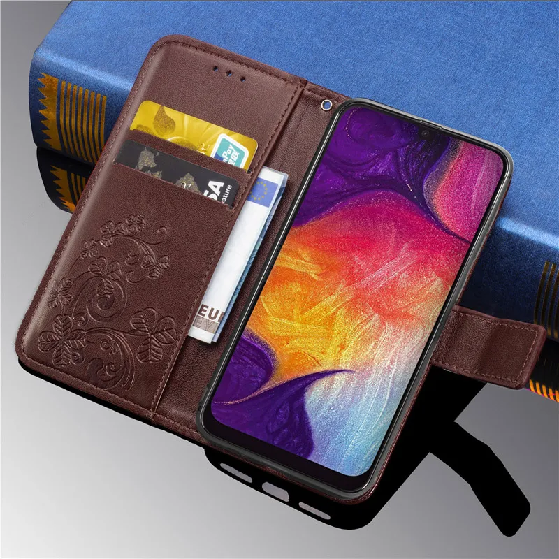 

For Samsung Galaxy M10 M20 A30 A40 A50 A70 Case Book Flip Wallet Embossing Silicone Cover + Leather Cases For Samsung A 50 70 30