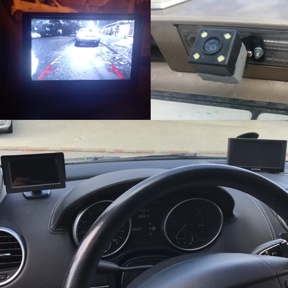 Автомобильный монитор HD 4 3 &quotTFT LCD дисплей для парковки заднего вида с камерой