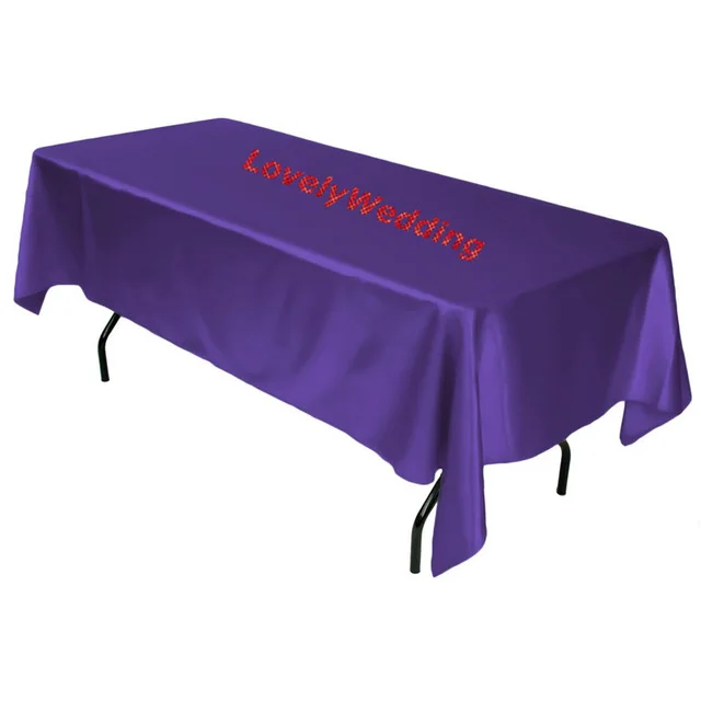 Multi Color Satin Table Cloth For Wedding Party Banquet Decoration polyester Tablecloths Table 
