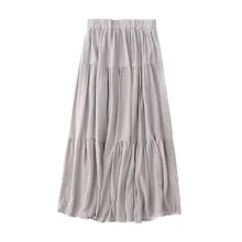 SAGACE женские юбки новые модные однотонные шифоновые корейские элегантные плиссированные юбки с высокой талией летние женские прямая юбка 5321