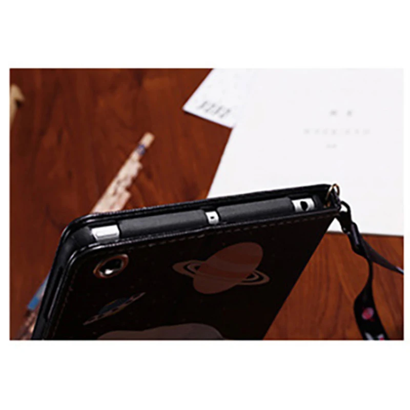 Estuches for Ipad 2018 Case PU Leather Space Astronaut Cat Smart Flip Stand Screen Protector Cover for Apple Gadget A1893 A1954 Estuches for Ipad 2018 Case PU Leather Space Astronaut Cat Smart Flip Stand Screen Protector Cover for Apple Gadget A1893 A1954