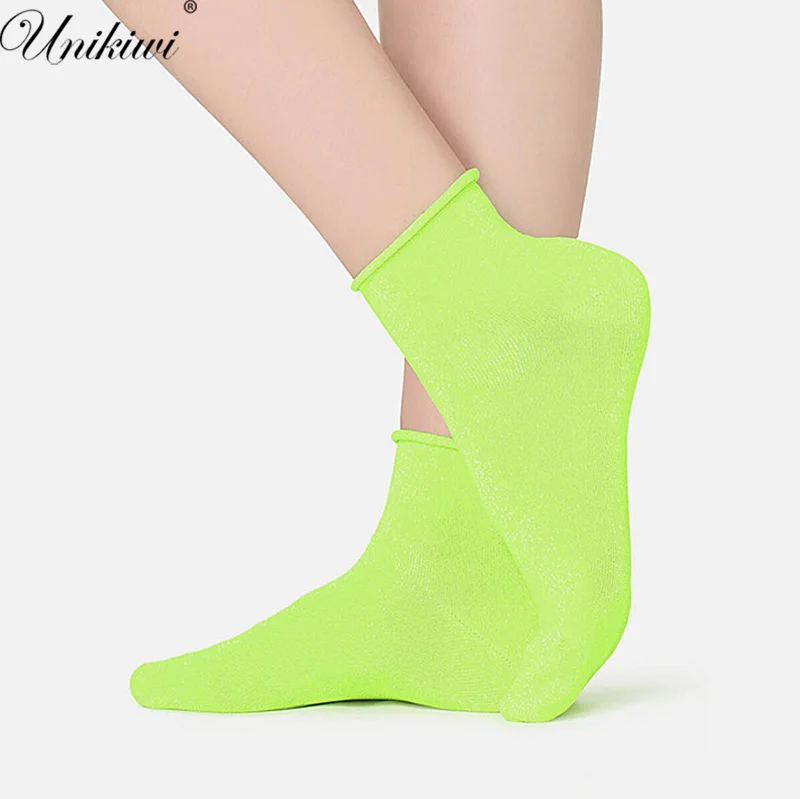 

12 Colors.New Women's Cotton Chic Fluorescent Color Socks.Casual Ladies Girl's Short Piles Heap Socks.Loose Hose Top Bobby Sox