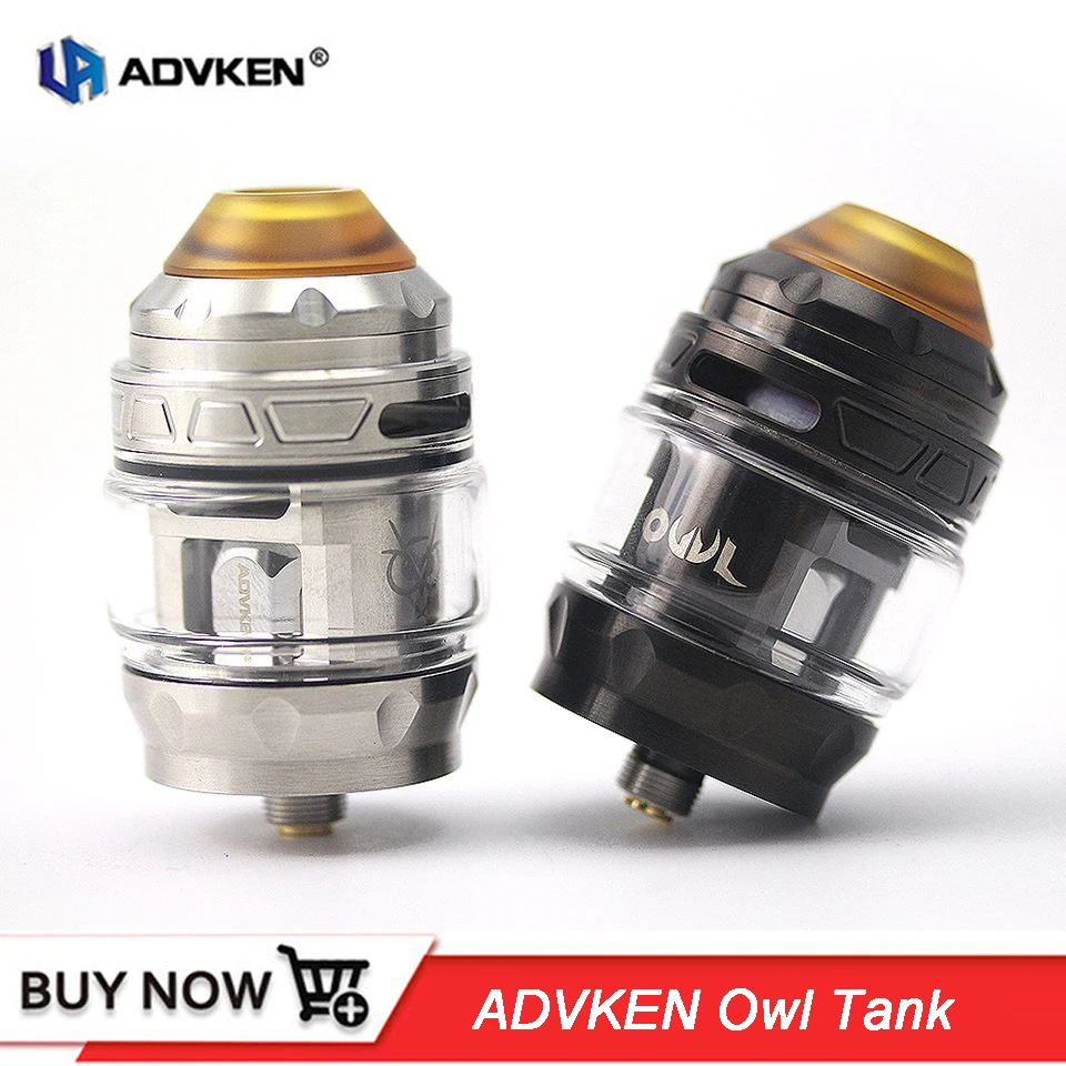 

Original Advken OWL Tank 25mm Subohm Atomizer 3ml/4ml Capacity With Mesh Coil E Cigarette Vape Replaceable Tank for 510 Thread