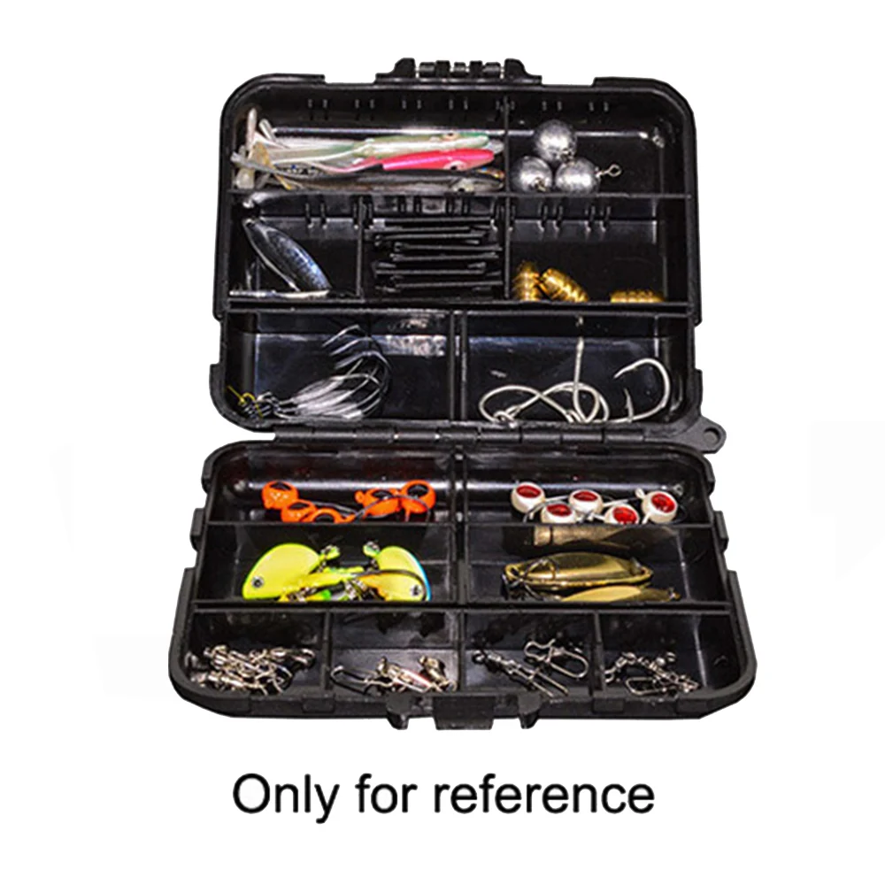 

12cmX10cmx3.4cm Practical Double Layer Lure Box Hard Plastic Fishing Bait Case Fishing Tackle Tool Container
