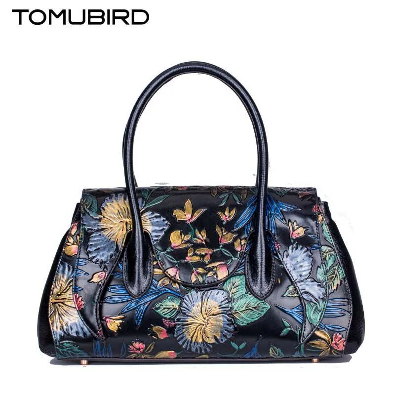 

Famous brand top quality Cow Leather women bag Fashion Shoulder Messenger Bag High-end painted handbag Boston package