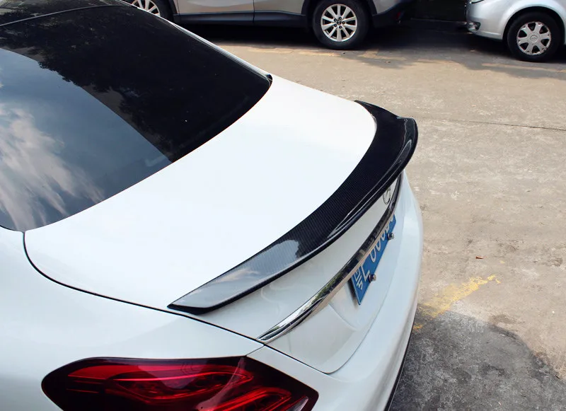 Высокое качество Спойлер из углеволокна для Mercedes-Benz W205 C класса C200- четыре двери заднего крыла Спойлер из углеволокна