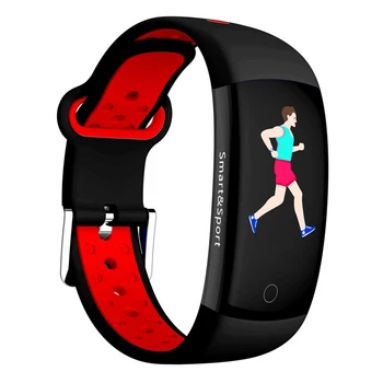 

Q6S Smart Bracelet Colors 3D dynamic Blood Pressure Heart Rate Monitor Smartband Wristband Waterproof Sports Fitness Watch Ban