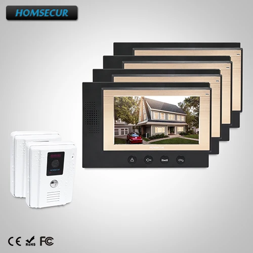 

HOMSECUR 7" Video Door Entry Phone Call System+White Camera for Home Security : TC011-W Camera+TM701-B Monitor