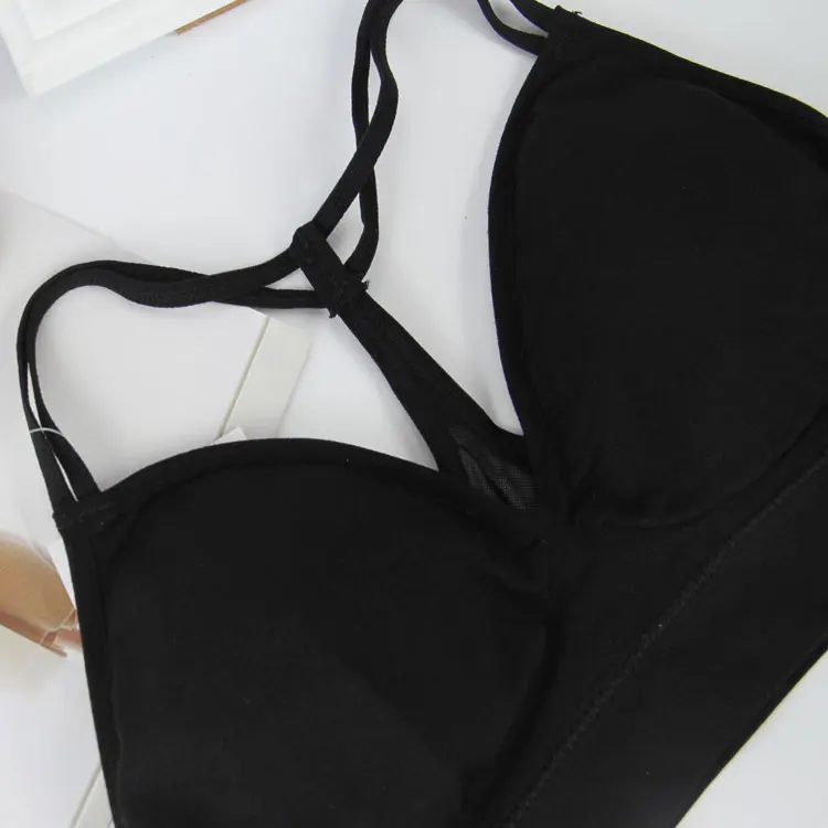 CMENIN Women Lace Strapless Tube Top Cross Sexy Bra Crop Tops Blusa Padded Seamless Tube Bra Bralette bandeau top B0041