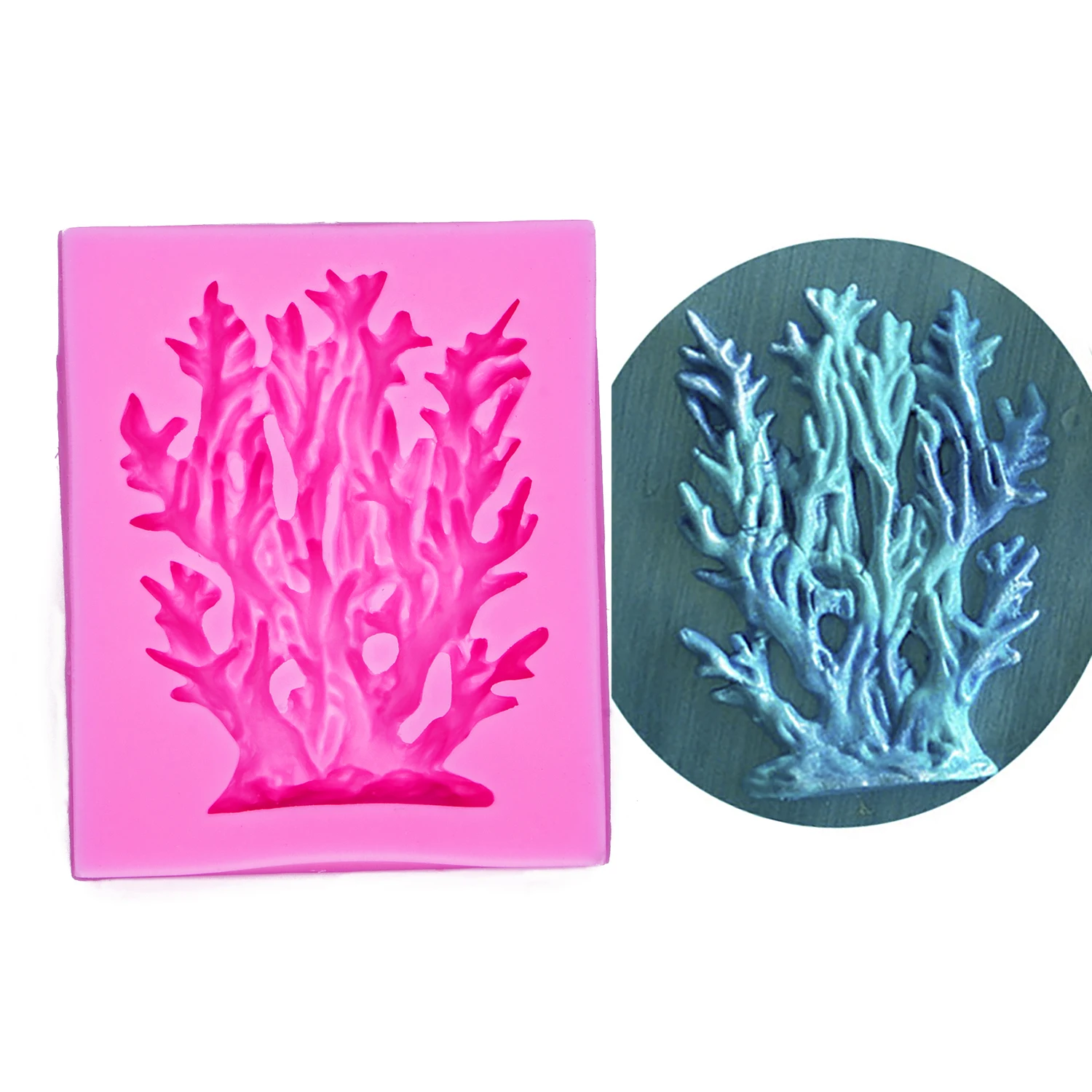 

Coral shaped 3D Reverse sugar molding fondant cake silicone mold for polymer clay molds pastry candy decoration tools F1152