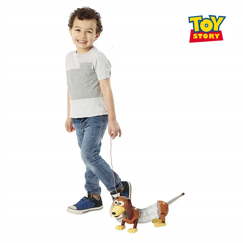 

Disney Toy Story 4 Slinky Dog Pixar Animated Character Model Drawstring Bench Dog Glowing Sound Children's Toy Gift