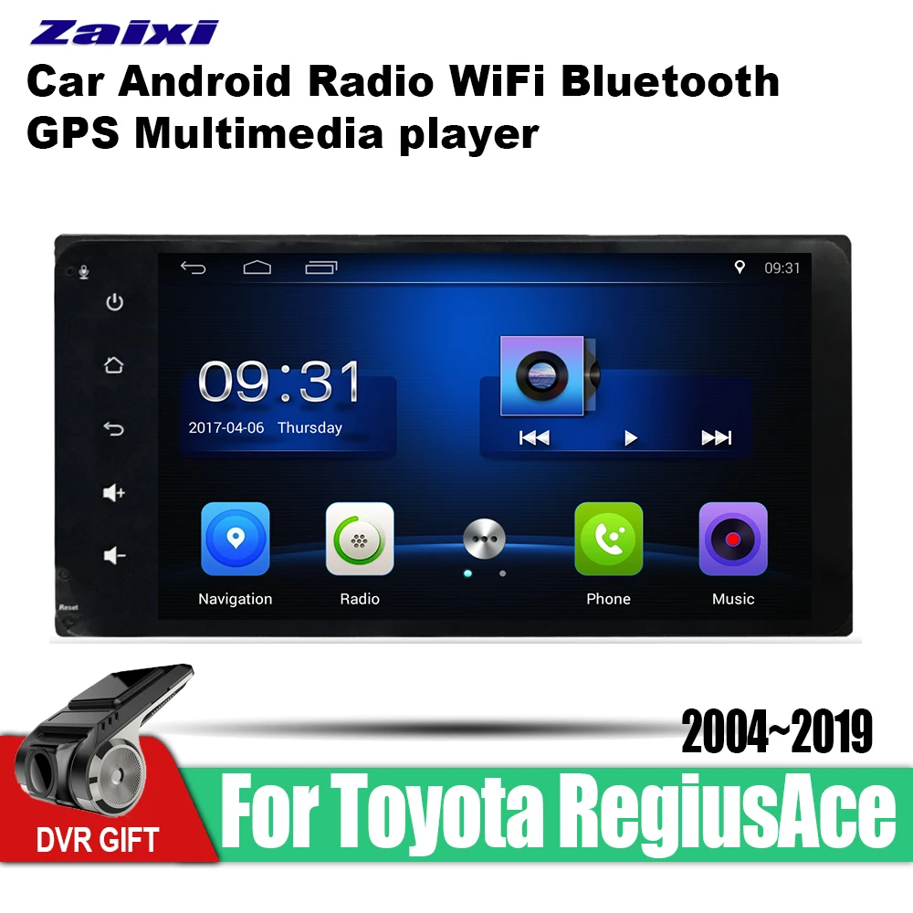 

ZaiXi Android Car 2 din multimedia GPS Navigation For Toyota RegiusAce 2004~2019 vedio stereo Radio audio wifi video map video