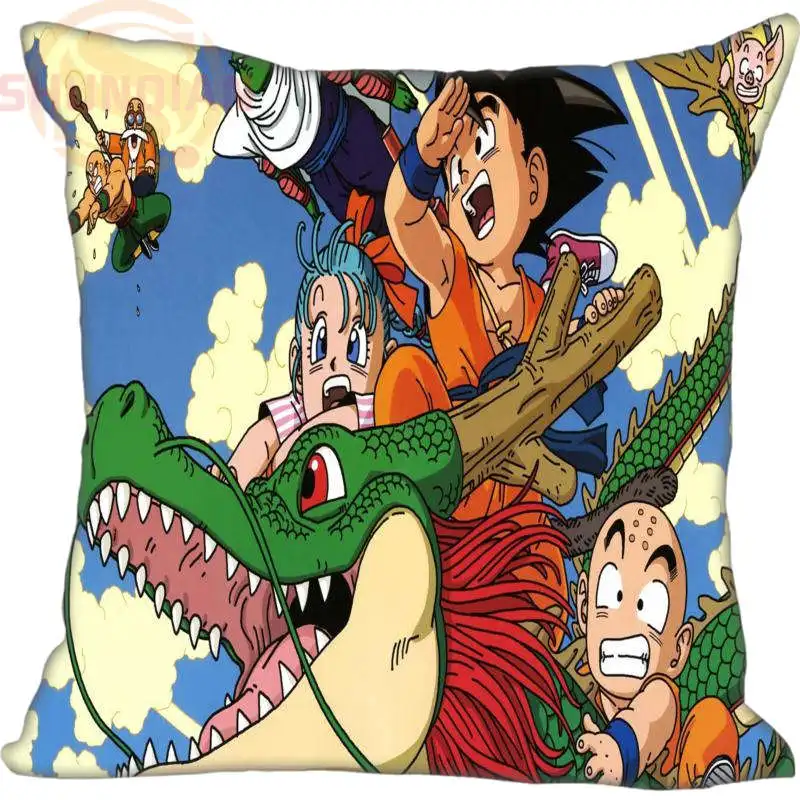 Pаспродажа Пользовательские Dragon Ball Z Goku бороться Наволочки молнии 35x35 см 40x40 см 45x45 см 60x60 см две стороны Подушки Детские случае пользовательские ваш обр...