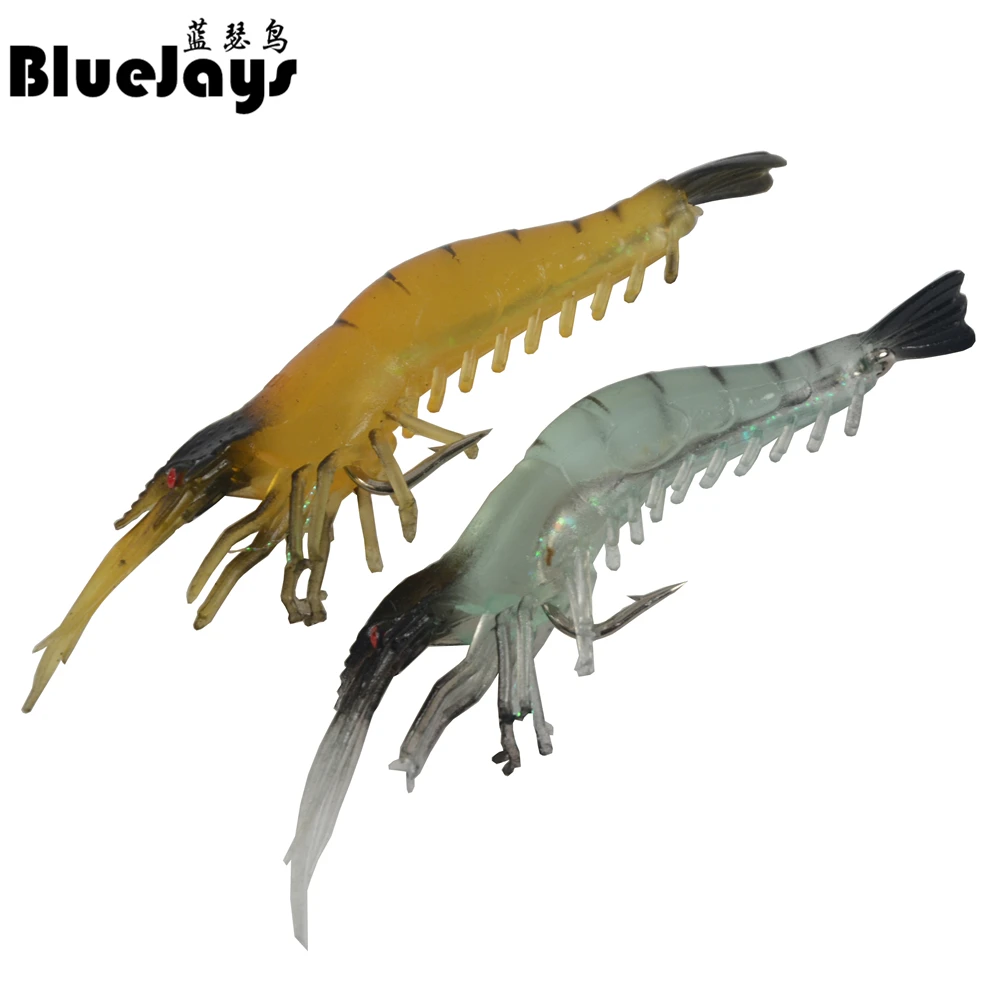 

BlueJays 2pcs 11cm/8g Simulation bamboo shrimp lure soft bait hook bait bionic Lre bait Fishing Tackle