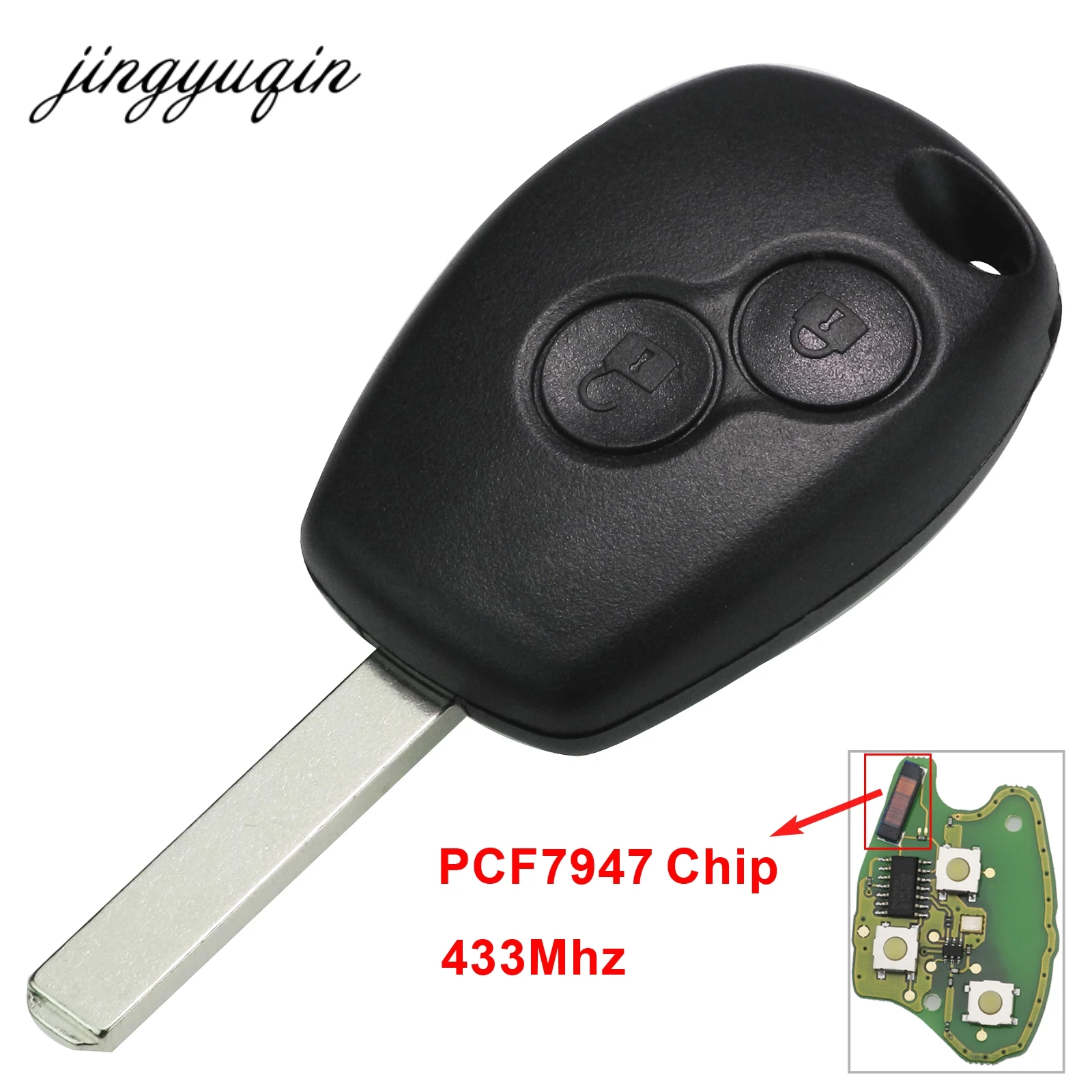 jingyuqin 2 Buttons Remote Control Key Cover Case For Renault Duster Modus Clio 3 Twingo DACIA