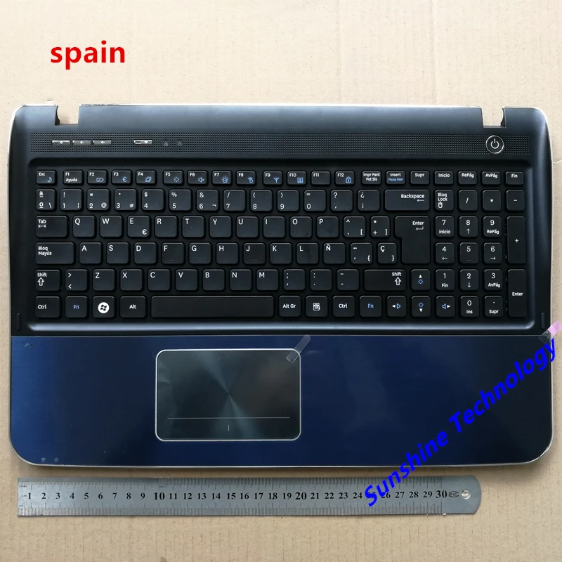 Испания макет новая для samsung SF510 SF511 клавиатура с подставка под тачпад SP BA75-02724D