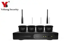 Yobangsecurity 4ch Беспроводной WI-FI Камера комплект 720 P HDMI P2P Onvif NVR WI-FI IP Камера открытый Водонепроницаемый сети NVR CCTV системы