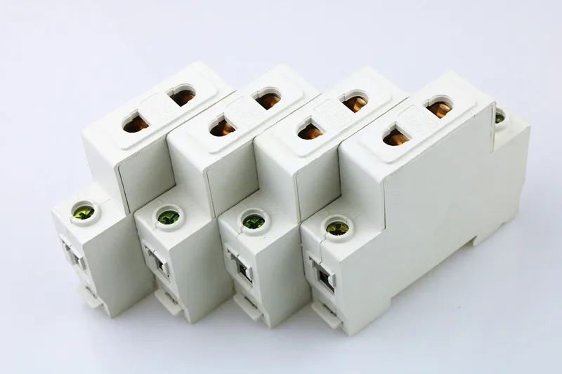 

1P Single One 1 Pole US EU 2 Pin Plug 35mm DIN Rail Mount AC Power ac30 Modular Socket 10-16A 250V AC socket Connector