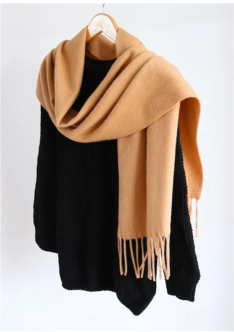 Buy 100 Cashmere Winter Scarf Shawl Long Solid Tassel