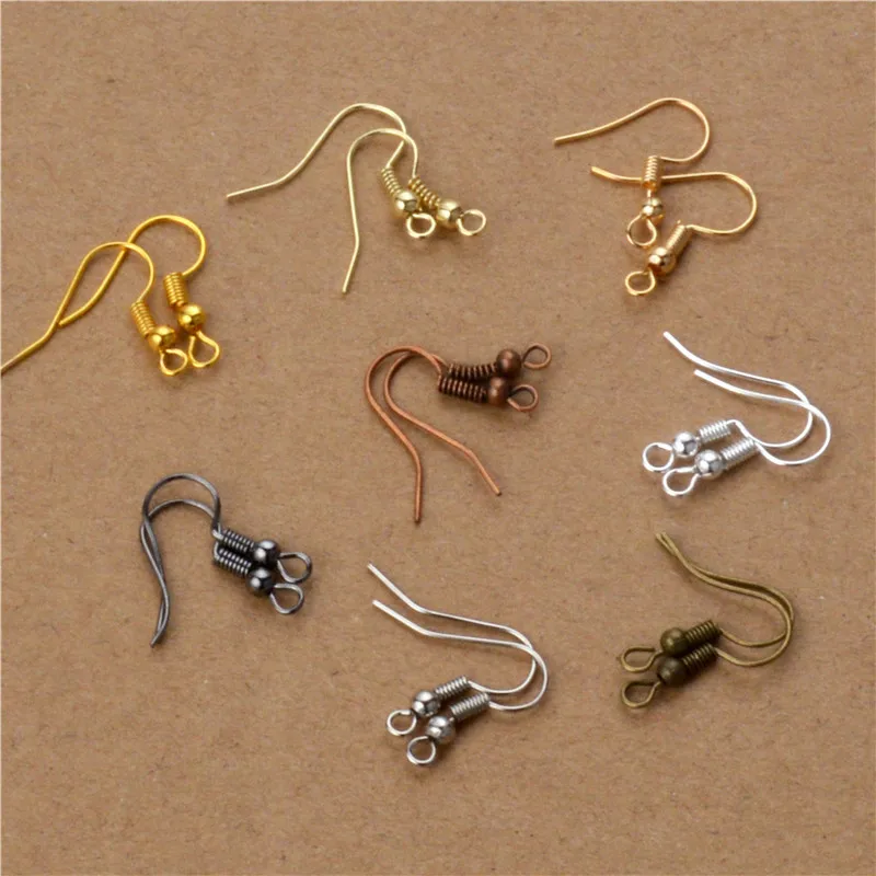 

200pcs/lot(100 pairs) 20mm Rhodium Antique Earring hook Ear Wire DIY Jewelry Making Findings Earring Accessories for Women