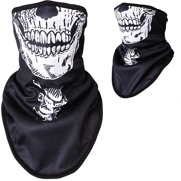 50pcs Winter Fleece Skeleton Half Face Neck Scarf NEW Skiing Masks