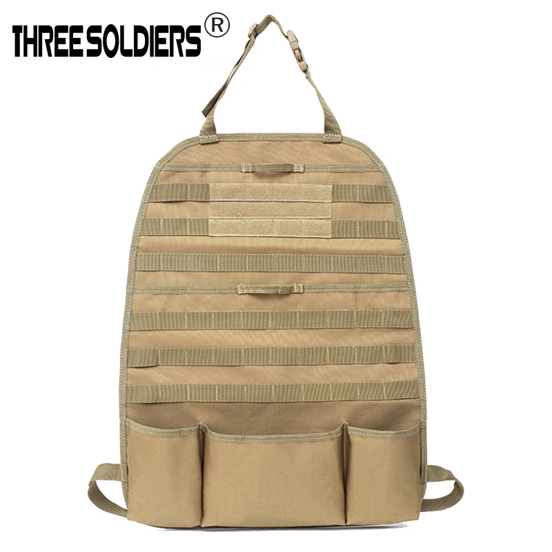 

THREE SOLDIERS Tactical MOLLE Car Seat Back Vehicle Panel Car Seat Cover Protector Universal Fit Hunting Accessories