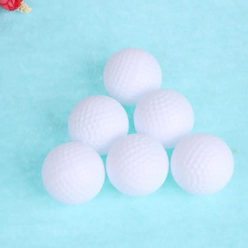 6 шт. мячи для обучения игре в гольф Пластик выдалбливают Спортивная белый круглый мячи для гольфа