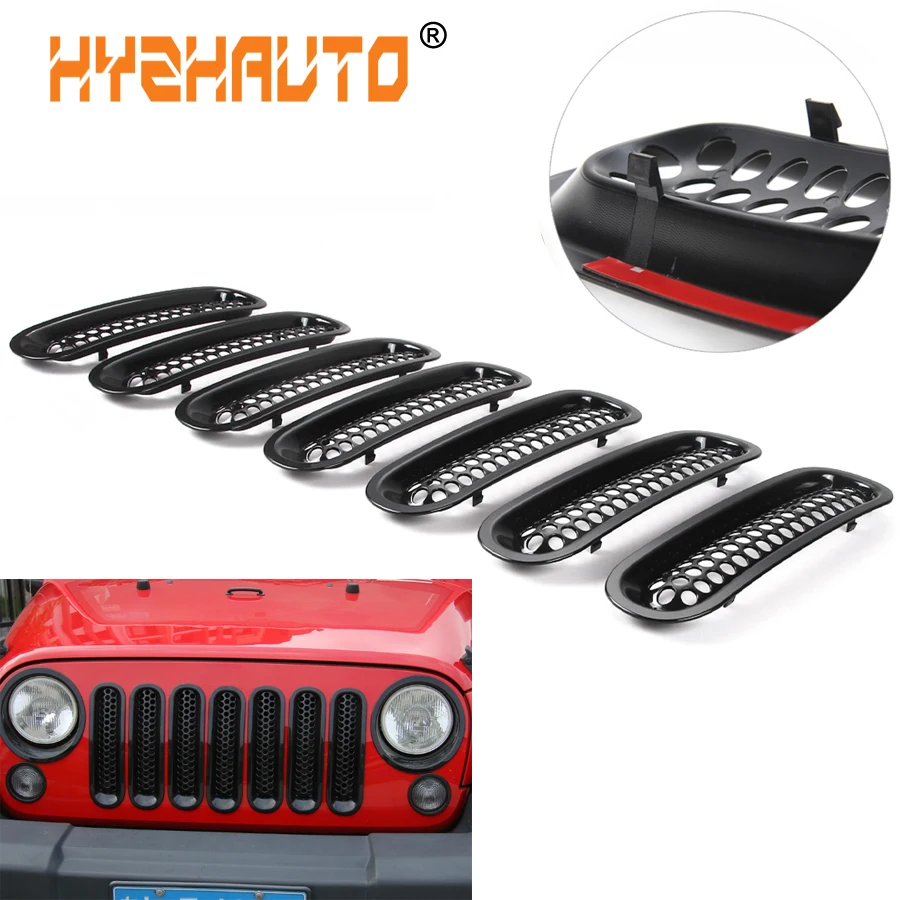 Автомобильный Стайлинг сетчатая решетка для Jeep Wrangler JK 2007-2016 сотовая Отделка