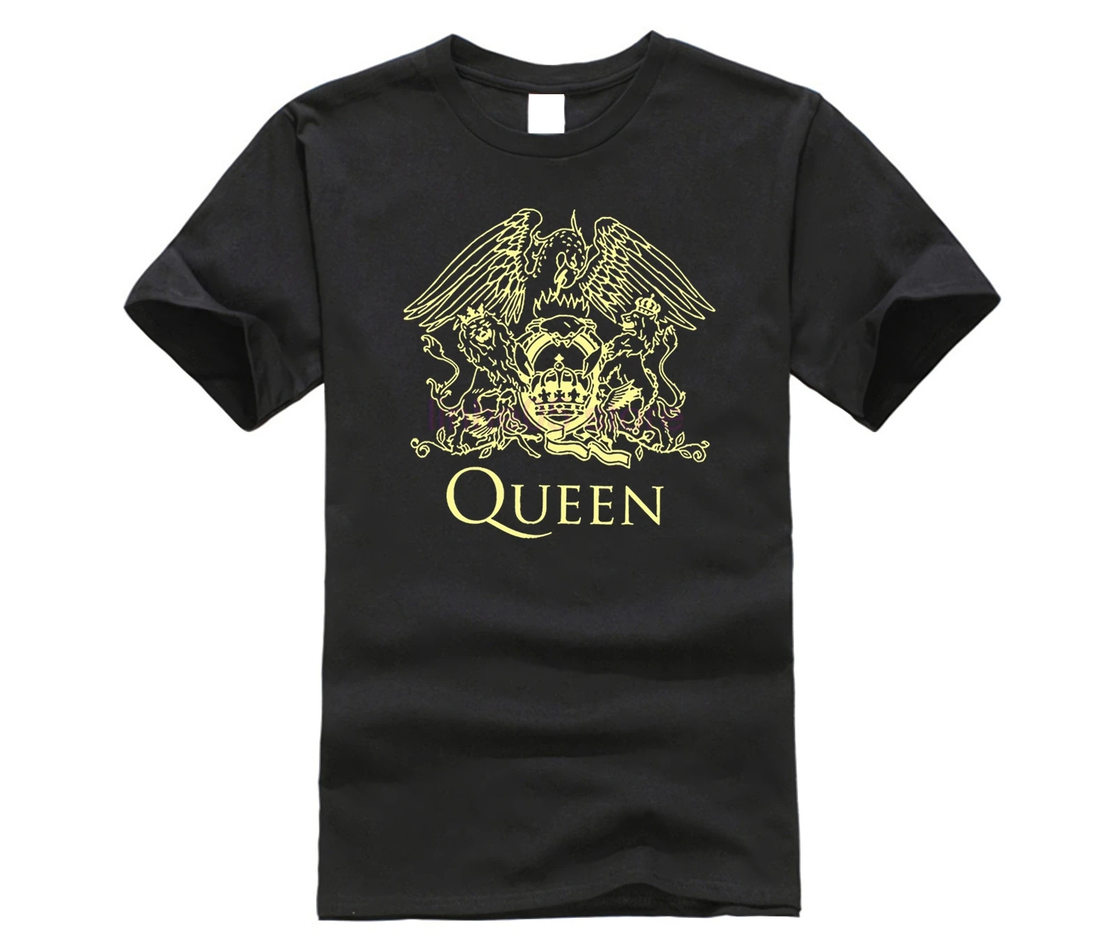 

GILDAN Men's T-shirts Summer Style Fashion Swag Men T Shirts. Queen Band Rock Music Logo Men's T-shirt