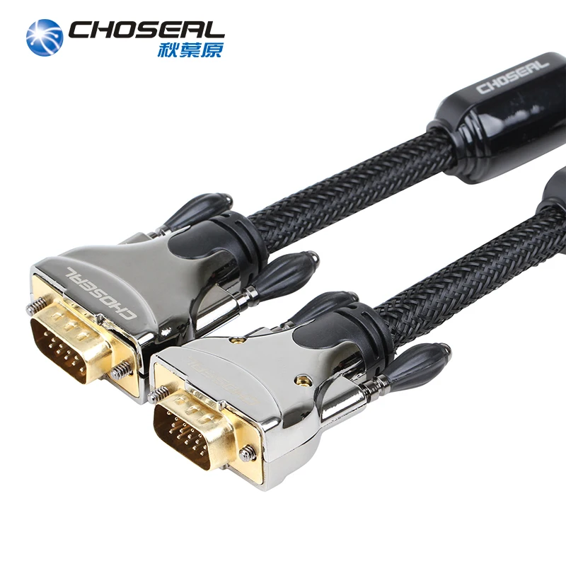 

CHOSEAL 1080P VGA Cable VGA to VGA 3+9 Cable with Ferrites For Computer Projector Monitor TV