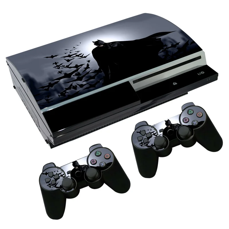 Наклейка на кожу для PS3 Fat playstation 3 консоль и контроллеры для PS3 Fat Skins Наклейка виниловая-DC Бэтмен