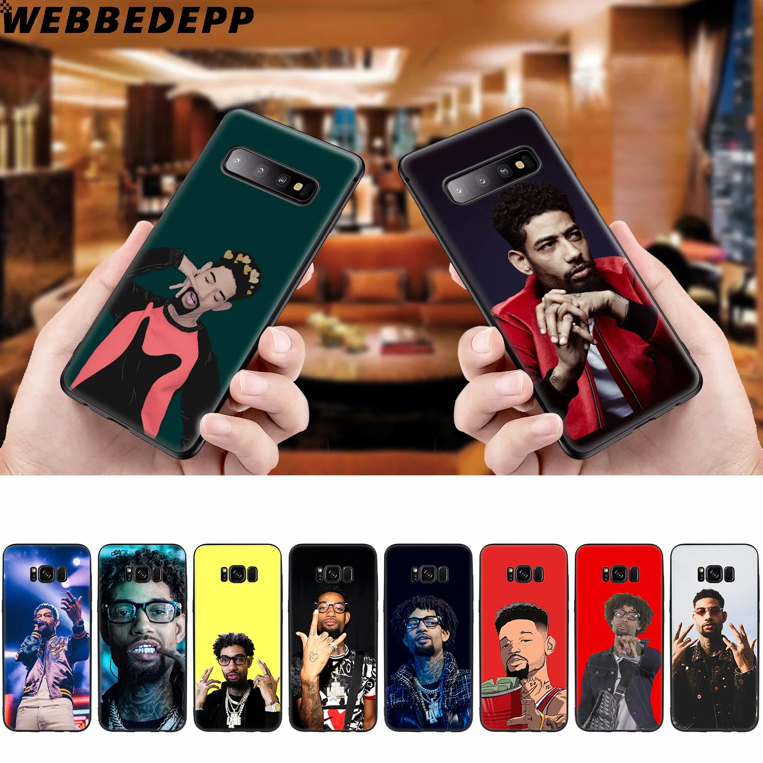 WEBBEDEPP PnB Rock Soft Case for Samsung Galaxy S10 S10e S9 S8 Plus S7 S6 Edge &amp J6 2018 Note 10 9 8 |