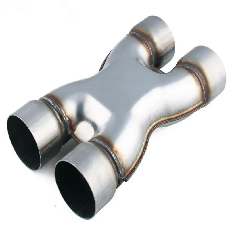 SXP3 Mild Steel Exhaust X Pipe Adapter Connector 2 1//4” Dual to 2.25/" Dual