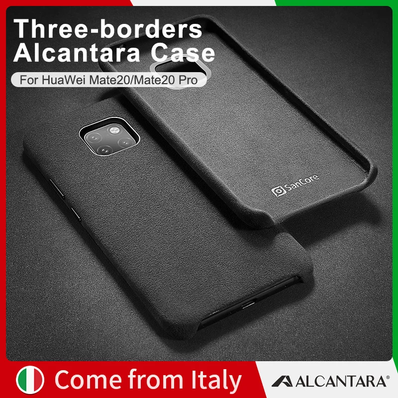

SanCore HUAWEI Mate 20 Pro phone Case Leather ALCANTARA Cover fasion Business Anti-fall leather luxury premium cellphone Shell