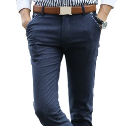 BROWON Brand Men Pants Casual Full Length Straight Pants for Men Zipper Fly Trousers Male Slim Fit Mens Clothing BROWON Brand Men Pants Casual Full Length Straight Pants for Men Zipper Fly Trousers Male Slim Fit Mens Clothing