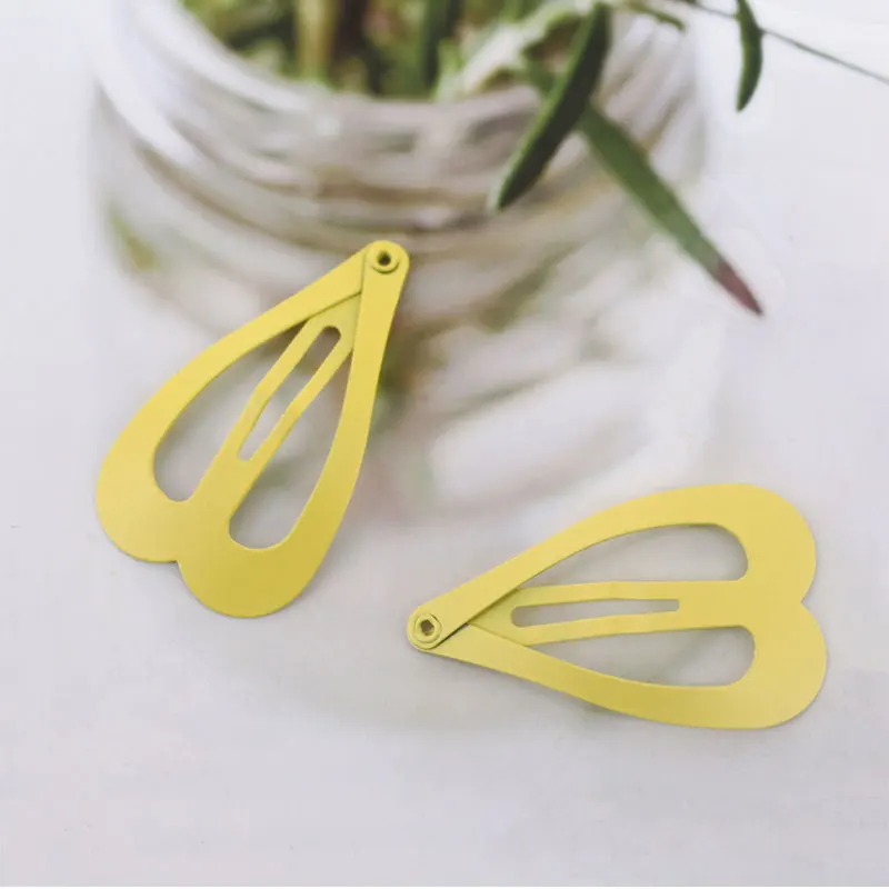 12pcs Snap Baby Hair Clips for Hair Cute Clip Pins Kids Hairpins Heart Shaped Color Metal Barrettes for Children Women Girls 4cm