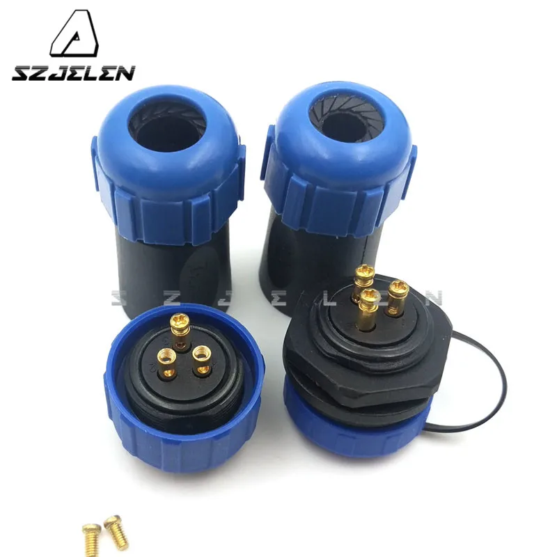 

SP2110/SY2112, No need to weld,Retail and wholesale 3 pins ,IP68,waterproof Connector plug and socket