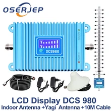 ЖК-дисплей GSM 1800 2G ретранслятор LTE 4G 1800 MHz мобильный телефон ретранслятор+ Yagi Ceiing антенна