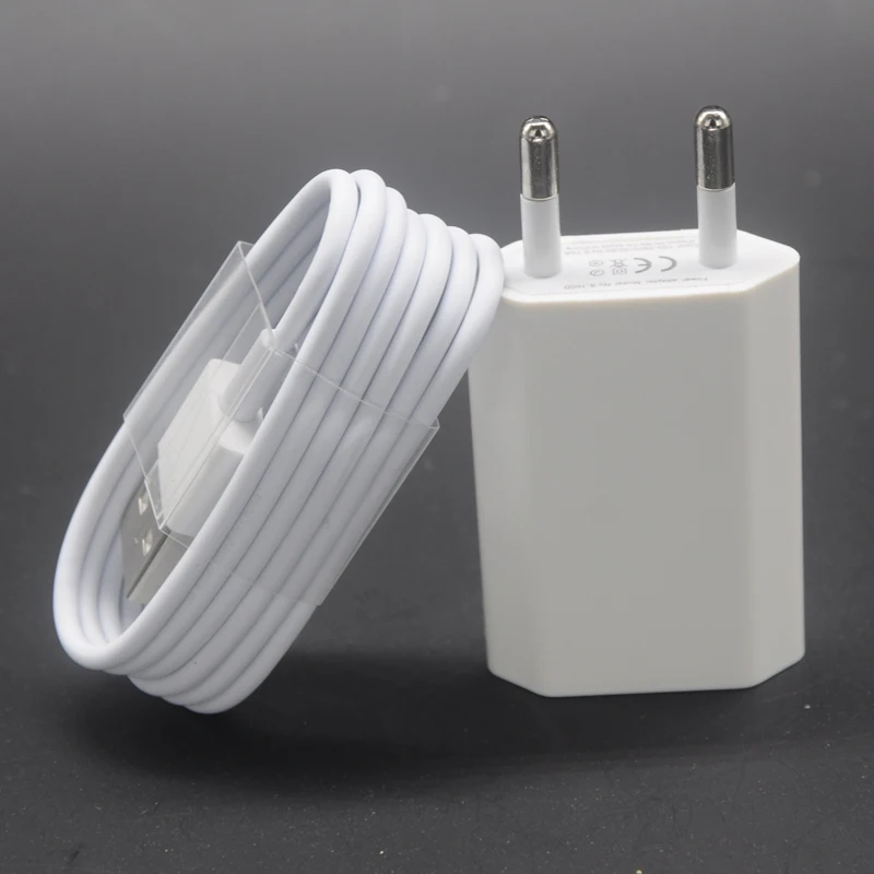 

New USB AC Wall Power Adapter Charging Charger Adapter 1m Sync Date Charger Cable For Apple iPhone 7 5 5c 5s 6 6s plus