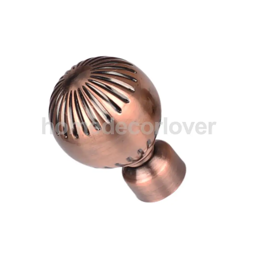 1 Piece Retro Curtain Pole Rod Finials Ends Heads 28mm