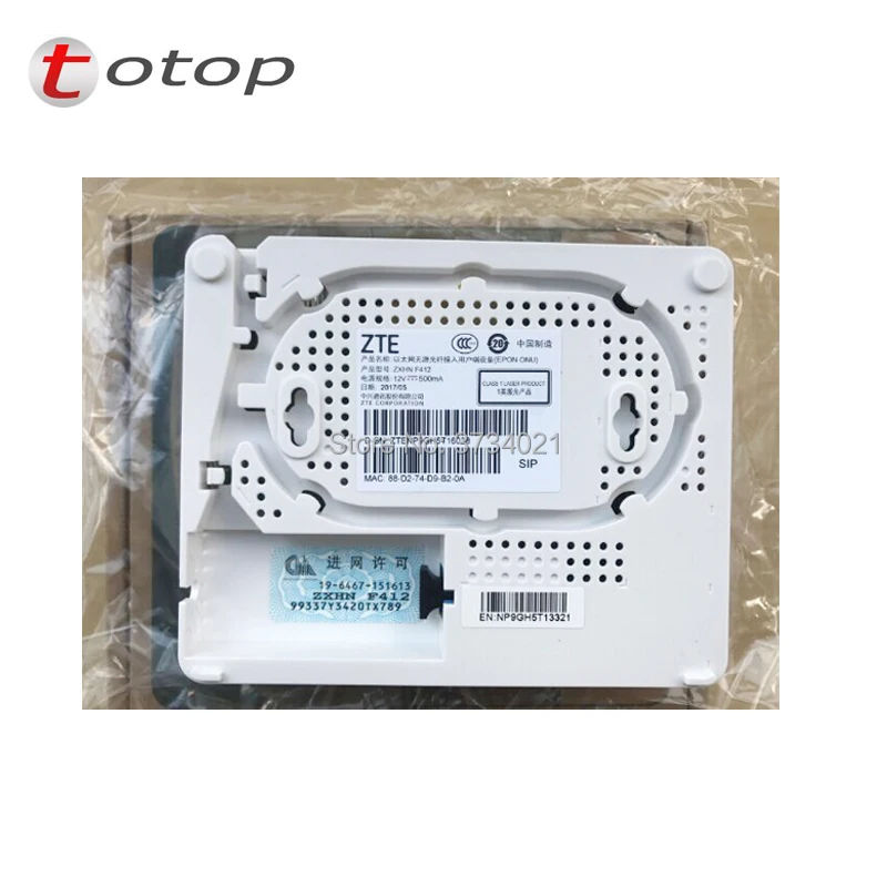 Zte ZXA10 F412 EPON с оптическим сетевым блоком и окончанием 2LAN + 1 горшки Порты разъёмы