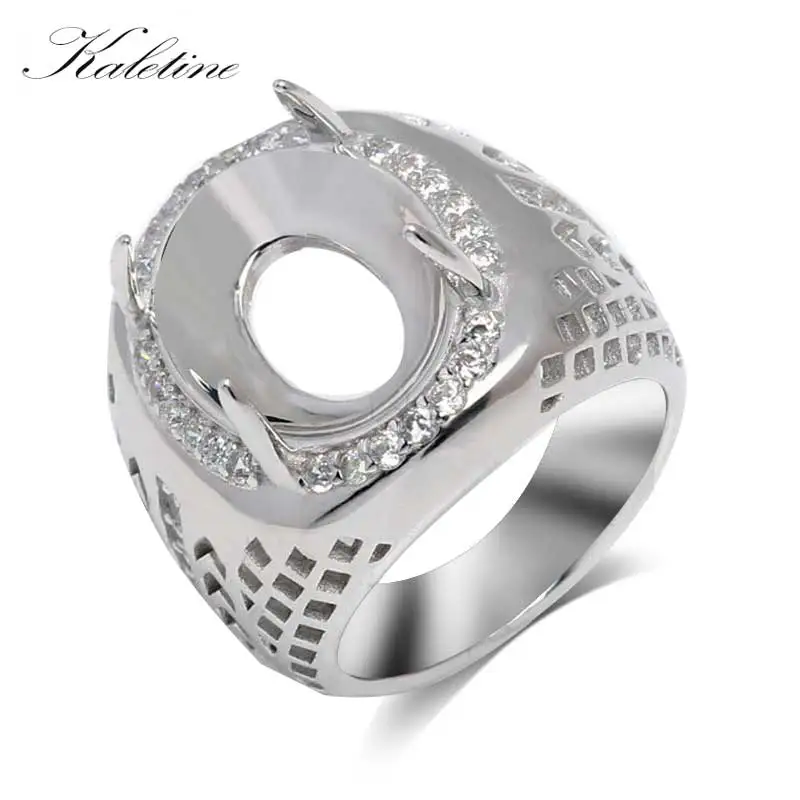 #RSHC3009 Genuine 925 Sterling Silver High Quality Big Men's Ring Without Main Stone Ready for Big Stone