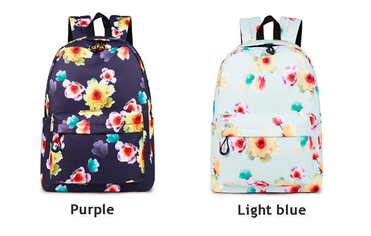 WINNER Fashion Women Backpack Flower Printing Female School Rucksack Water Resistant Girls Daily College Laptop Bagpack (5)