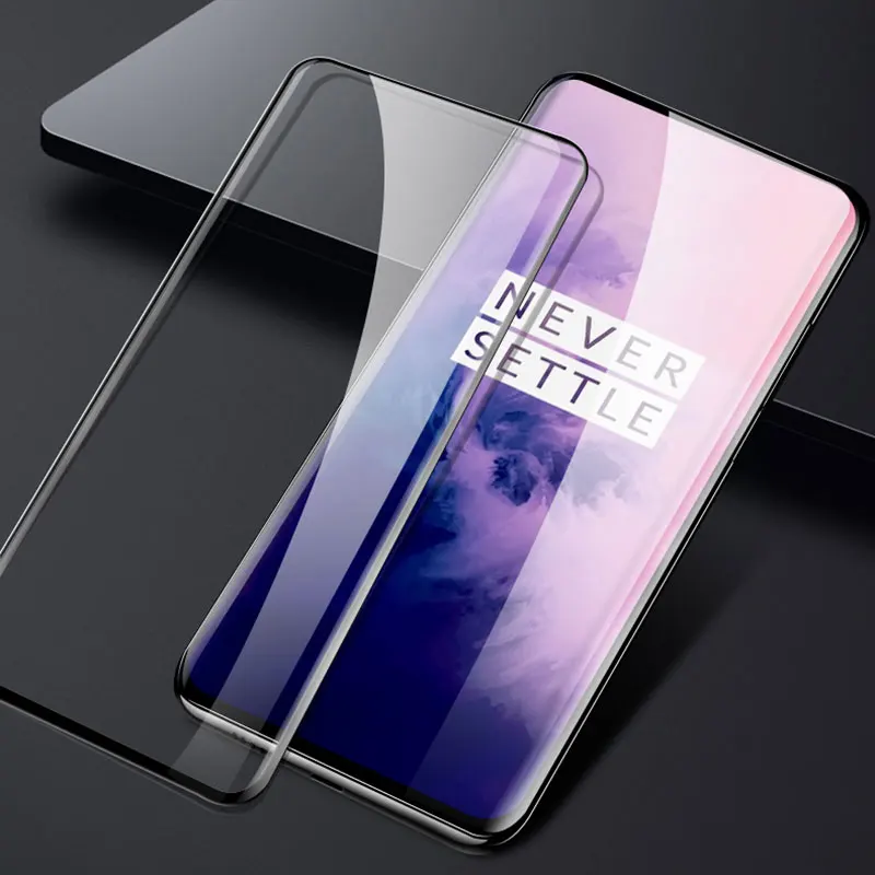 Закаленное стекло для OnePlus 7 pro защита экрана полное покрытие Защитная стеклянная