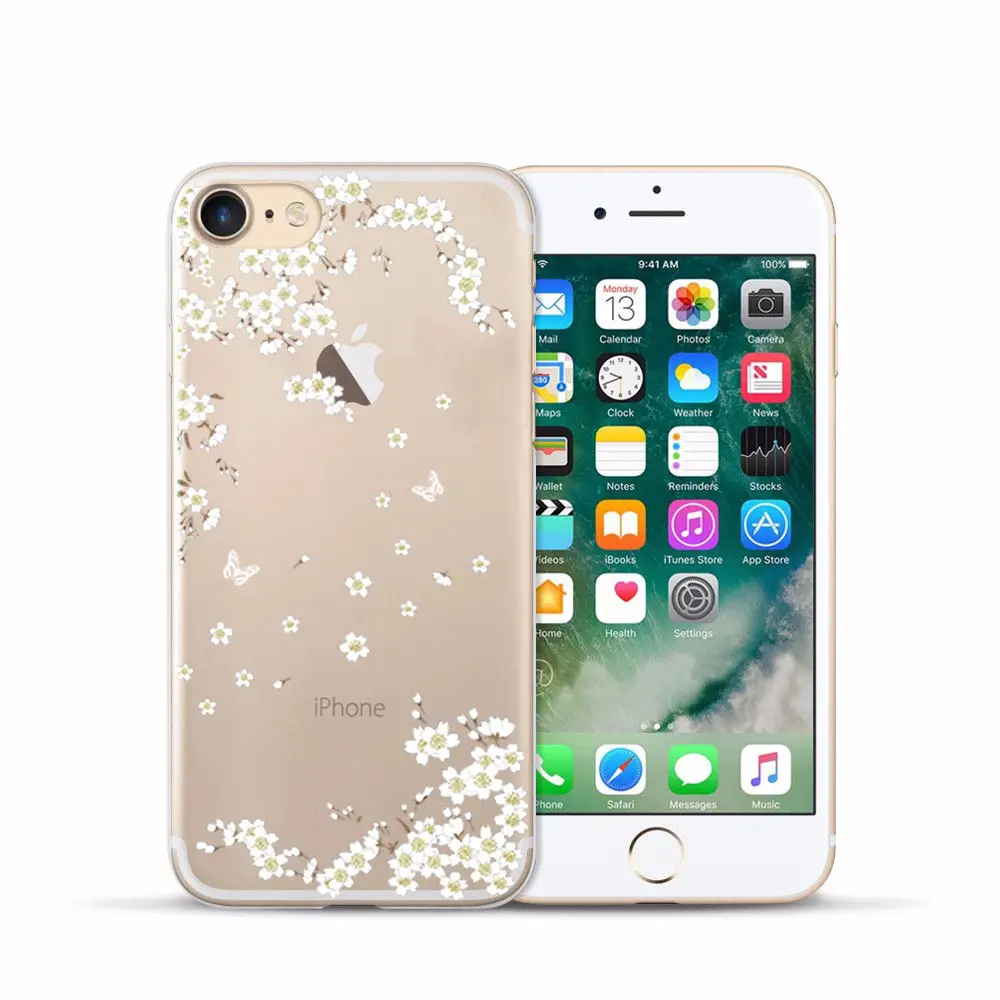 Arvin Case FOR Iphone 7 Soft Clear Protective TPU Back Cover FOR 5 5S 6 sPlus X XS Max XR Painting Silicon Cover FOR Iphone 6s (15)